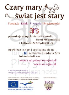 Czarymary świat jest stary - ulotka projektu